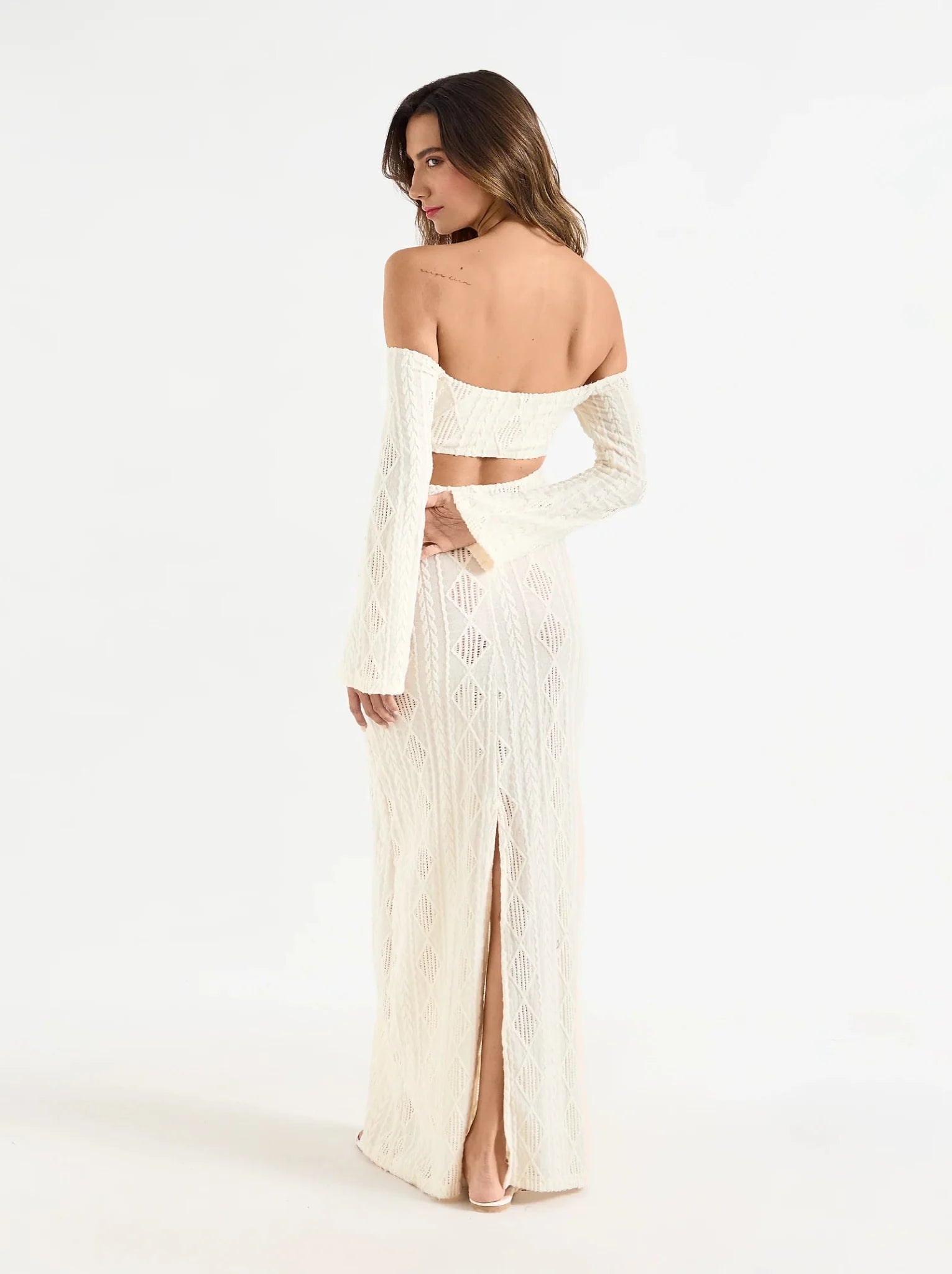 loreth long dress ice cream - ONEONE SWIMWEAR